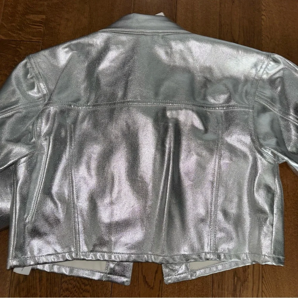 Metallic cropped jacket - Picture 5 of 6